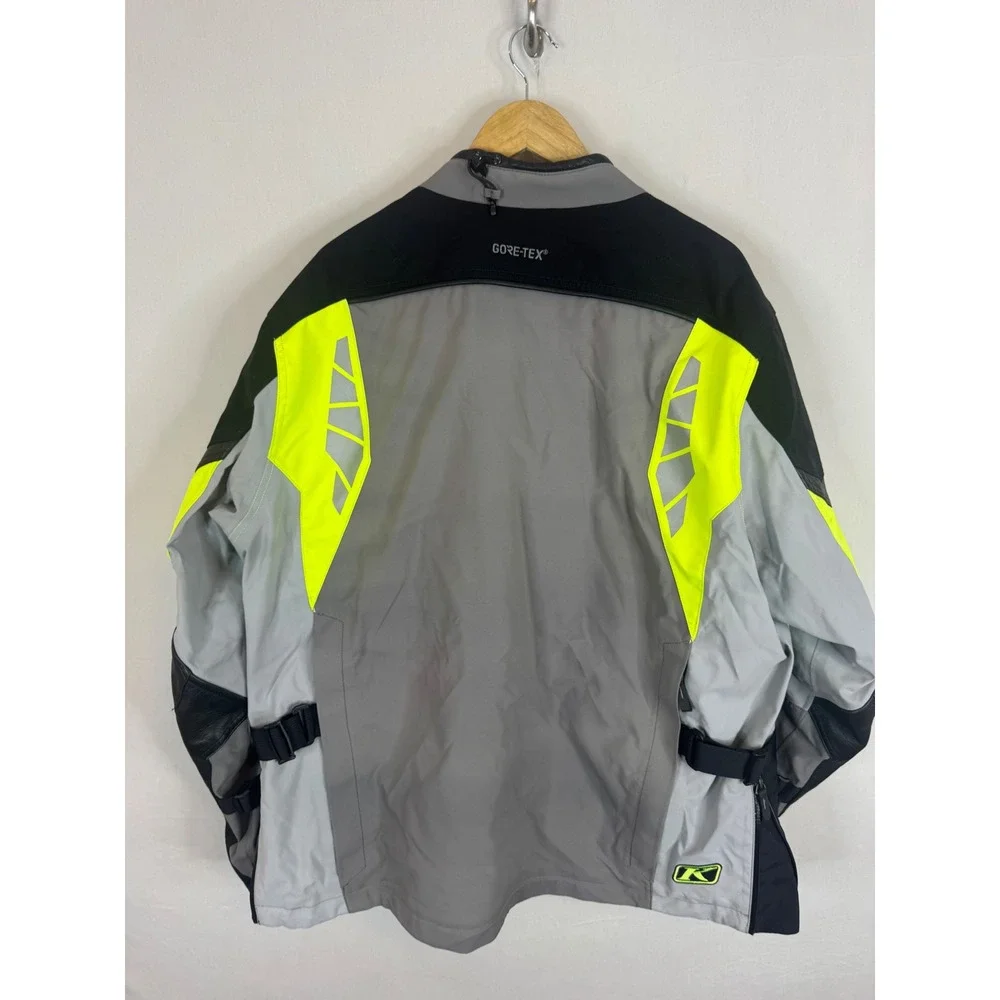 Klim Latitude Gore-Tex Motorcycle Jacket Hi-Vis Gray Neon Yellow 2XL 5146-003